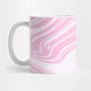 Pink and White Abstract Retro 70s Pastel Groovy Mug